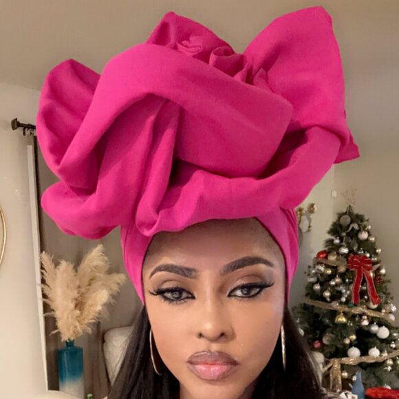 HANDMADE OVERSIZED Ireti Bloom TURBAN - Picture 6 of 11